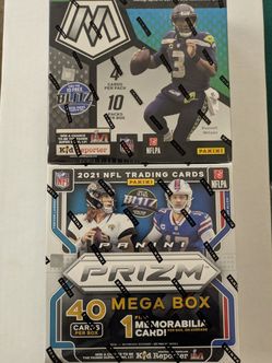 2021 Panini Prizm And Mosiac Football NFL Mega Box - Walmart - Lot Of 2