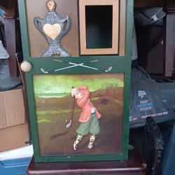 Antique golf cabinet