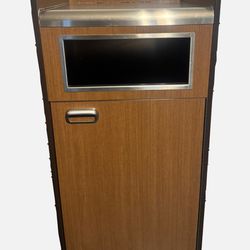 Mc donald’s Heavy Duty Stainless Steel Trash receptacle bin with Wheels