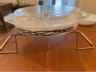 Vintage Pyrex Divided Dishes ! BARBED WIRE rare