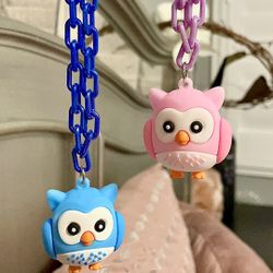 Pink Blue EDC Owl Necklace Choker Rave Outfit Coachella Beyond Wonderland 