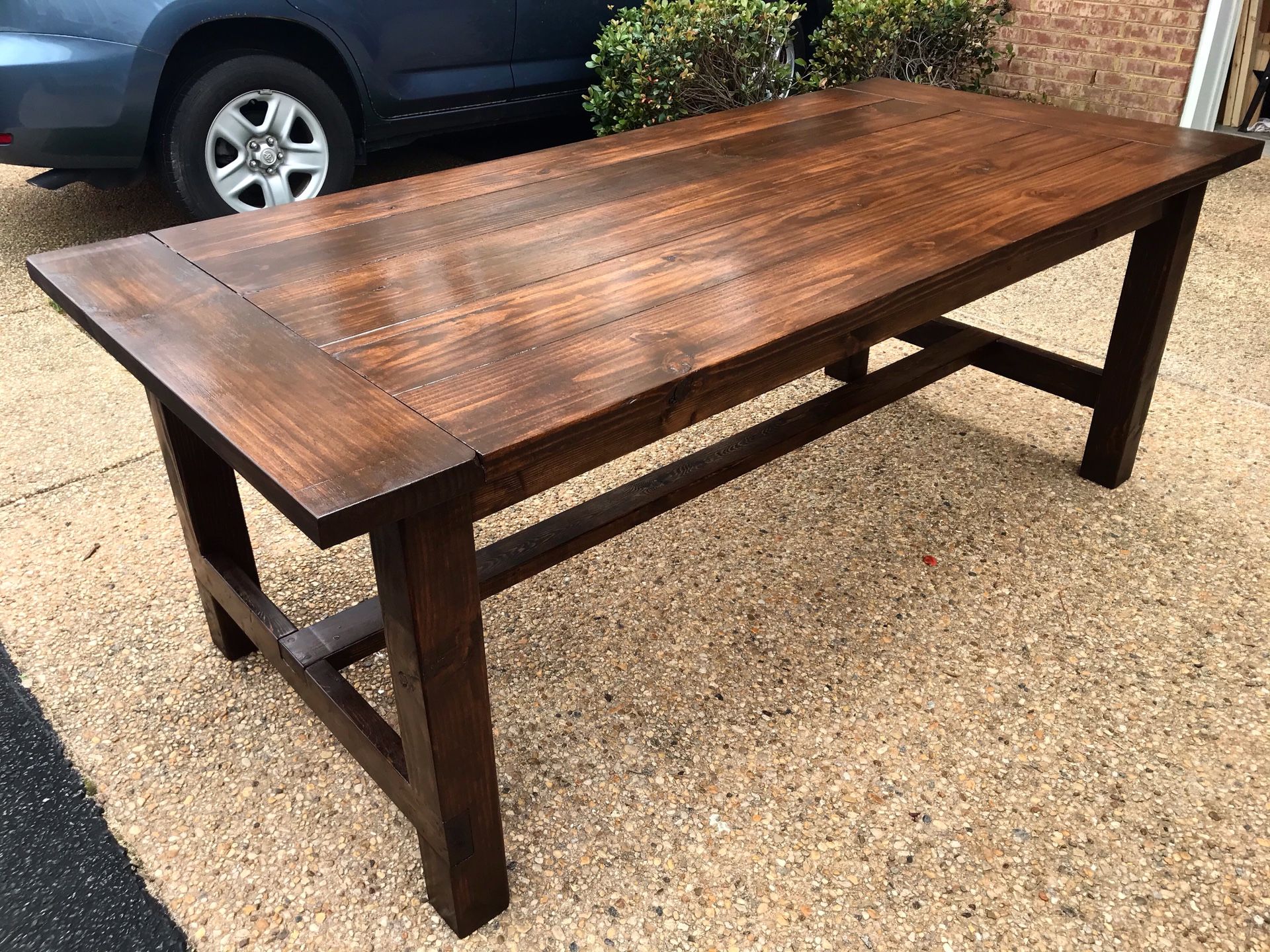 Farmhouse dining room table.