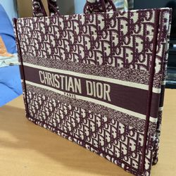 Christian Dior Book tote Medium Maroon bag