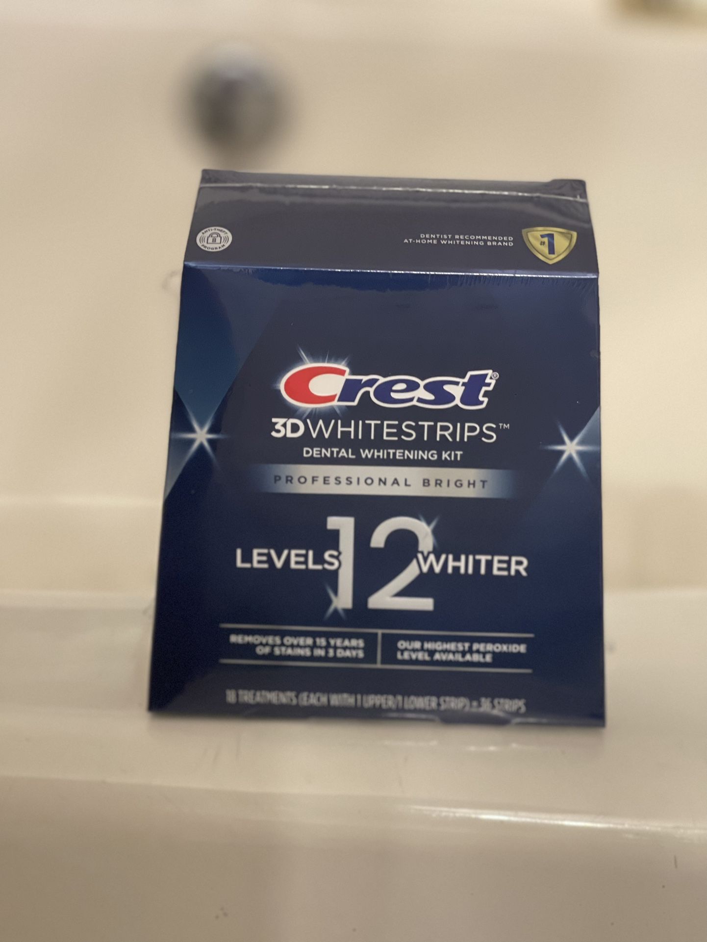 crest whitening strips level 12/18 level  (new sealed box) $30 each 