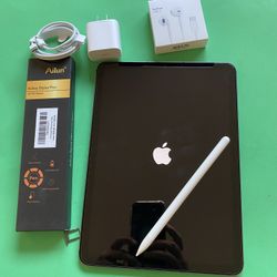 Apple IPad Air 4th Generation (10.9” Liquid Retina/ 2020 Model) 64GB Wifi +Cellular (AT&T/T-mobile / Verizon etc) with keyboard, pen & Accessories 