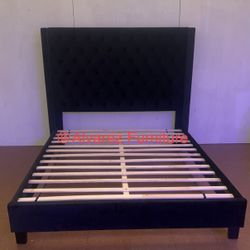 Velvet Queen Bed Frame