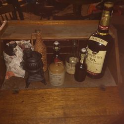 Bundle Of Vintage/Antique Whiskey Bottles
