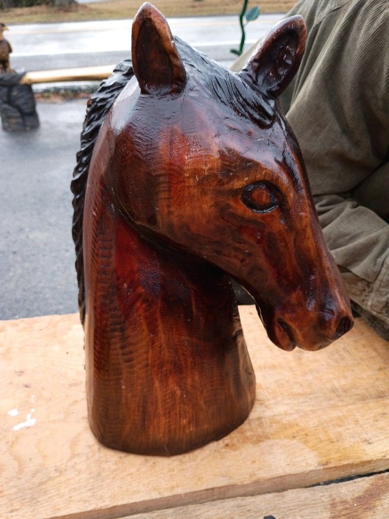 Horse Head Carving