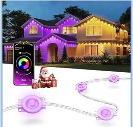 New 300ft Permanent Outdoor Lights for House, 2025 New Smart RGB Christmas Lights Outdoor with APP Remote Control, IP67 Waterproof Eternity Eaves Ligh