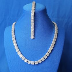 6mm baguette moissanite tennis chain 