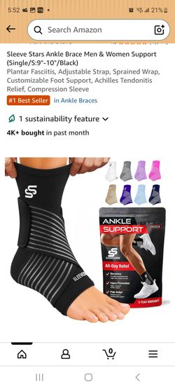 Sz small Sleeve Stars Ankle Brace Compression Support