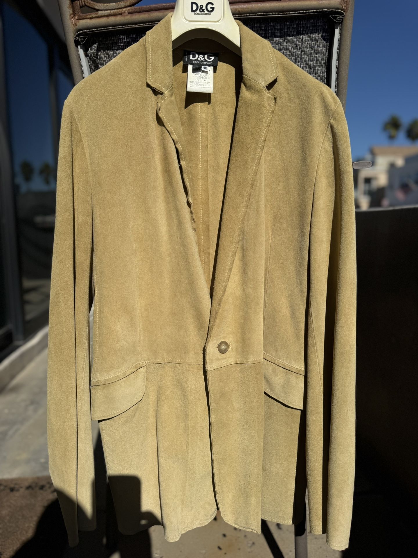 Authentic Dolce And Gabbana Suede Jacket Unisex