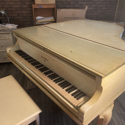 Free ivory color, baby grand piano!