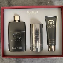 Gucci Guilty Eau De Parfum Pour Homme 3pc Set