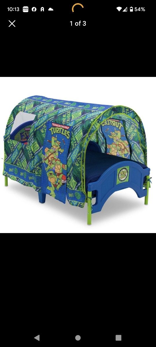 Teenage Mutant Ninja Turtles (TMNT) Toddler Tent Canopy Bed with mattress