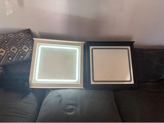 Light up LED mirror for small dresser