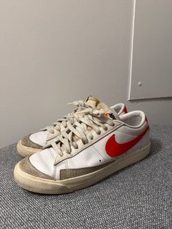 Nike Blazer Low '77 White & Orange Men's 7.5 / Women's 9