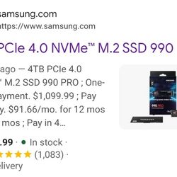Samsung 990 Pro 4TB M.2 SSD