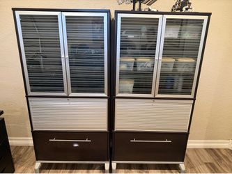 IKEA Galant Cabinet - Glass Door Hutch + File Storage