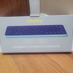 HEYDAY COMPACT WIRELESS KEYBOARD! BLUETOOTH 5.1 ENABLED! INCLUDES WIRELESS USB RECEIVER! BRAND NEW!