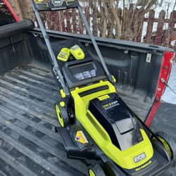 RYOBI ONE+ HP 18V Brushless 20 in. Cordless Battery Walk Behind Self-Propelled Lawn Mower w/ (2) 6.0 Ah Batteries and Chargers