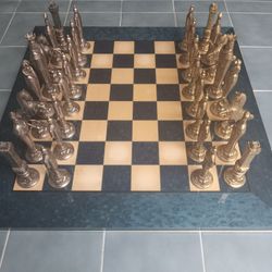 Italafama Renaissance theme metal chess set