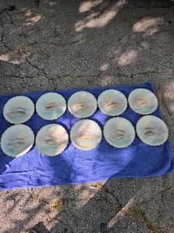 Antique Limoges L&S  9 plates 9 inch