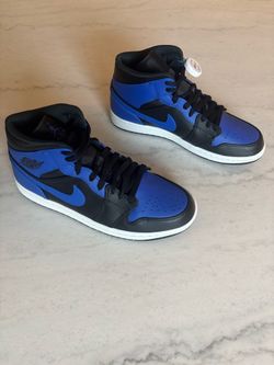 Air Jordan 1 Mid Black Royal Blue