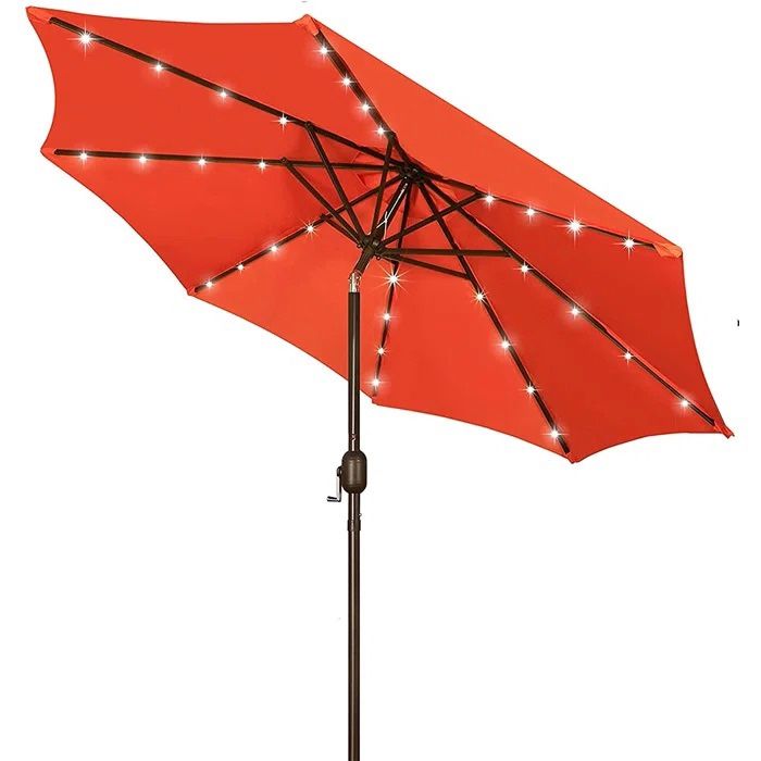New 9Ft Patio Umbrella With Lights