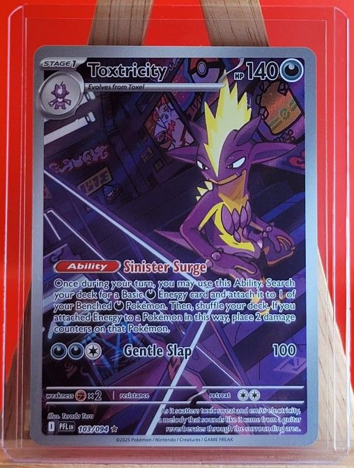 Pokémon TCG ME02: Phantasmal Flames Toxtricity 103/094 Illustration Rare, FP, NM
