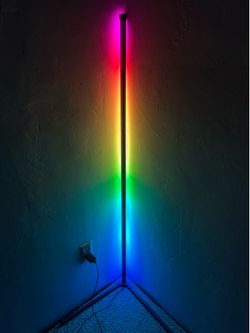LED Corner Floor Lamp w/ Remote + App Control | Music Sync RGB Light