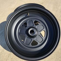 15x5.5 Inch Black Cms Billet Star Wheels