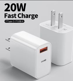 New 20W 2-in-1 Fast Charger Wall Adapter ..