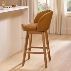 Article - Alta Taos Tan Light Oak Swivel Counter Stool