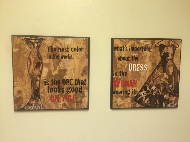 Coco Chanel and yves saint Laurent wall art quotes very nice