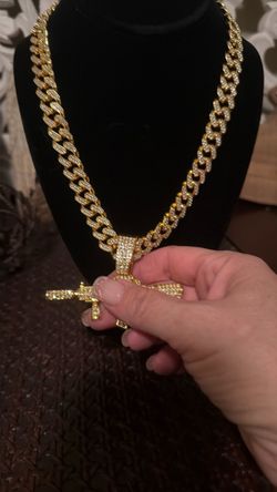 Blinged out Hip Hop Necklace