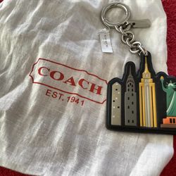 New Coach NY City Purse Charm/key Chain
