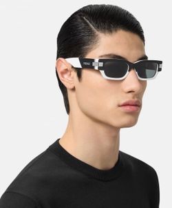 V 53mm Plaque rectangular black-and-white sunglasses ‼️read description‼️best offer
