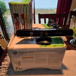 Xbox 360 Console with Kinect + Video Games