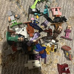 Lot Of Small Metal Minecraft Figures 