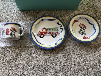 Tiffany & Co Fire Engine Baby Set (3-piece, porcelain)