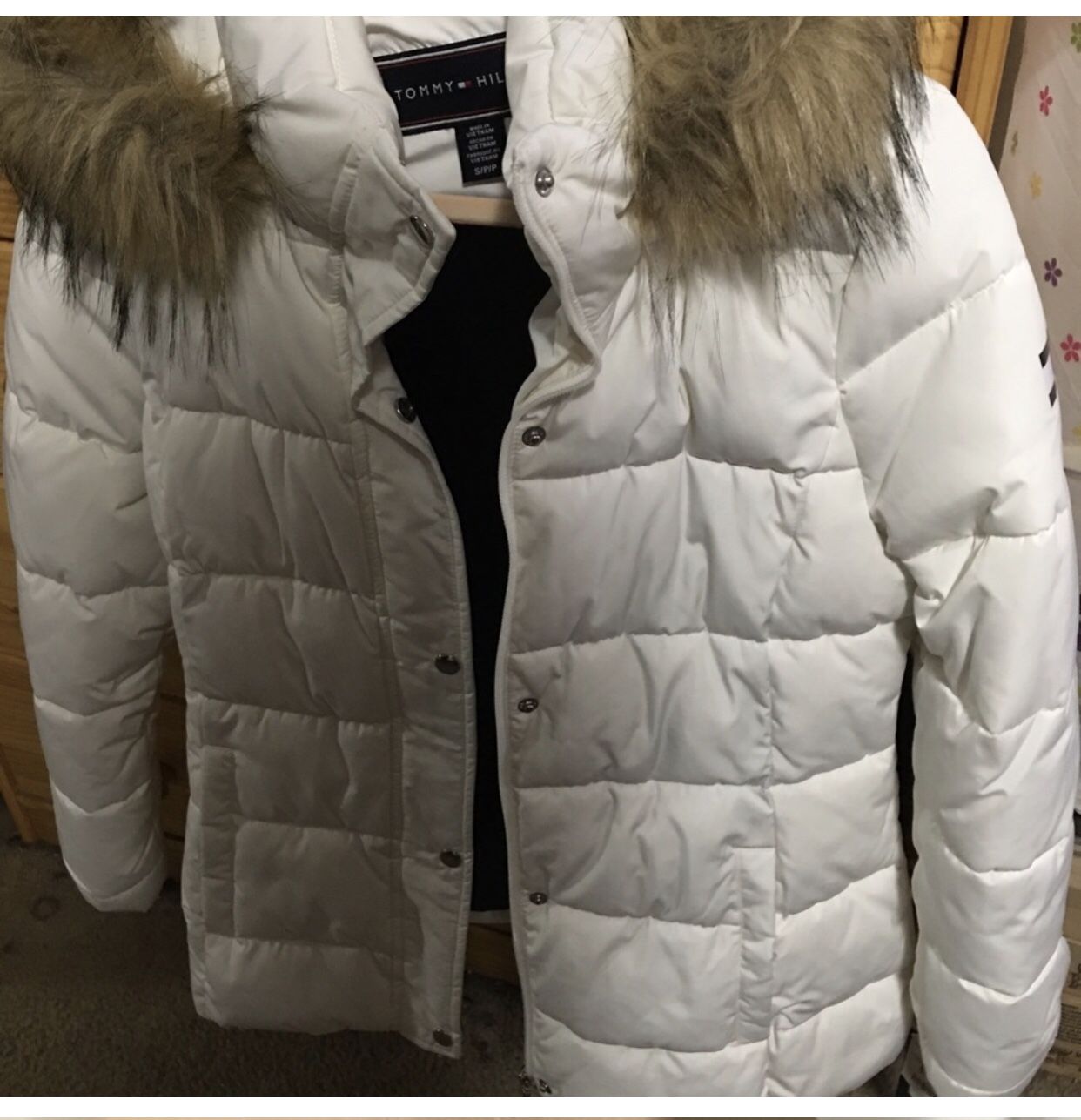 Tommy Hilfiger -Brand New White With Hood Winter Jacket