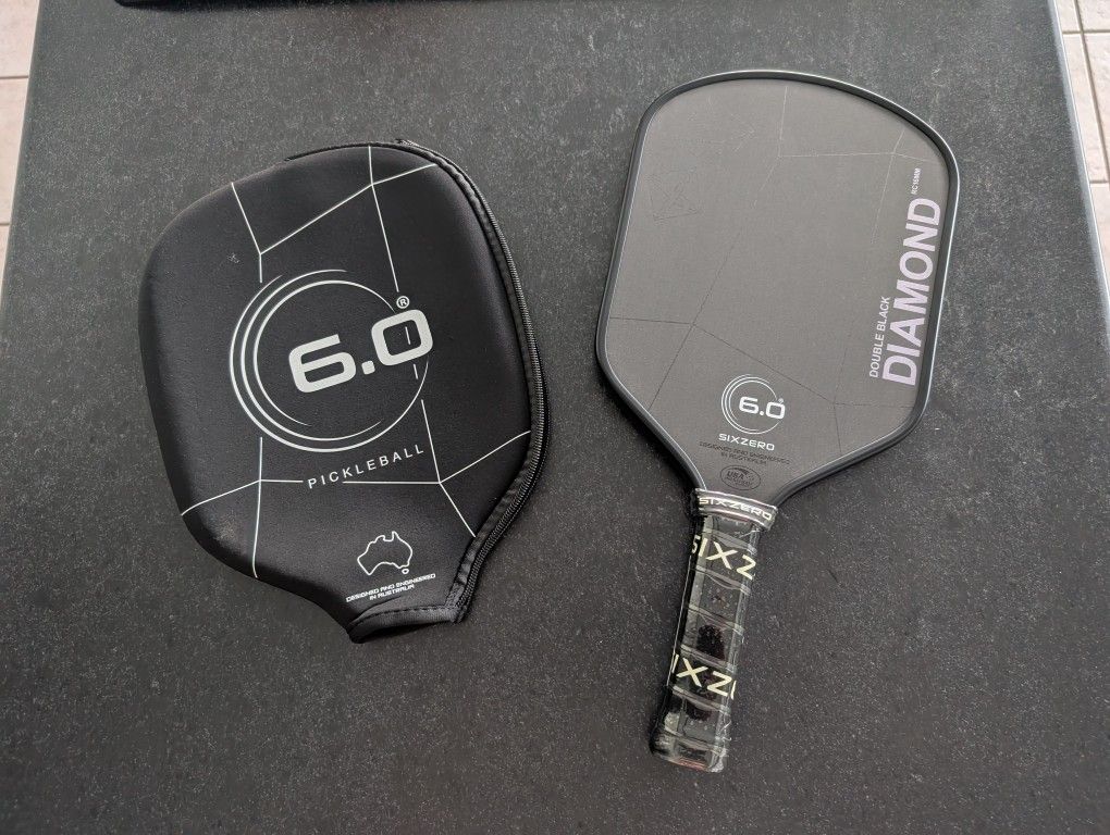 Pickleball Paddle: Six Zero Double Black Diamond 16mm NEW