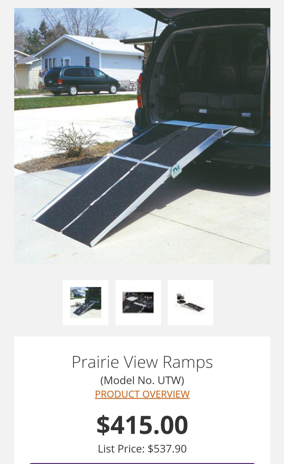 Prairie View 6ft folding wheelchair ramps