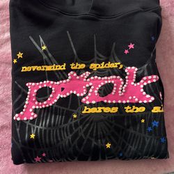 Sp5der P*nk Hoodie 'Black'
