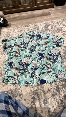 3XL Blue Print Coconut And Flower