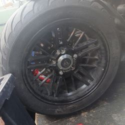 Triumph Back And Fromt Wheel With Rim 