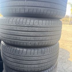(4) 245/50R19 SET OF USED TIRES PIRELLI RUN FLAT 60% LIFE !