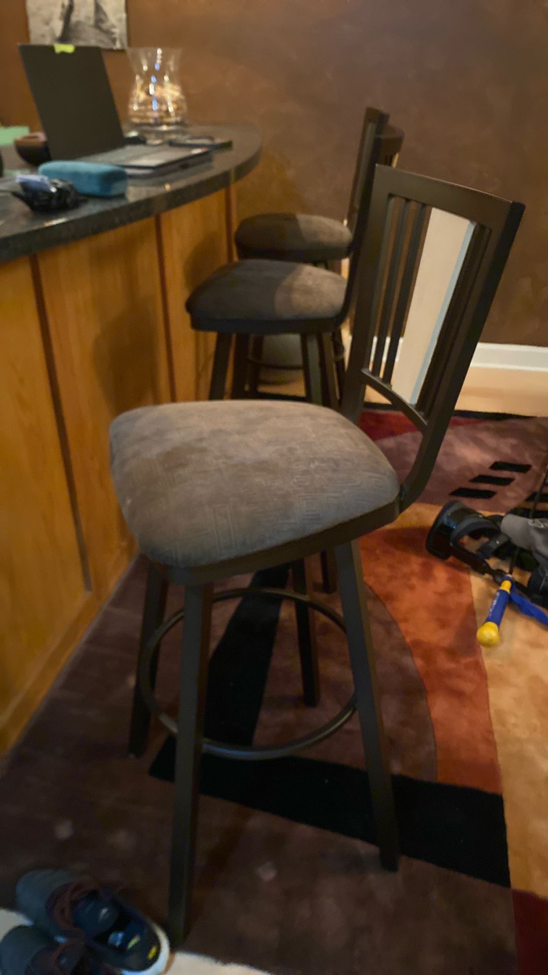 3 Beautiful Tall Custom Bar Stools
