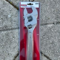 CRAFTSMAN adjustable wrench set 2 Pcs